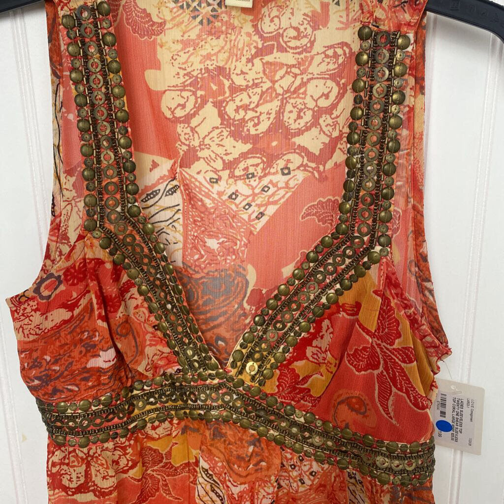SHEAR SLEEVLESS TOP