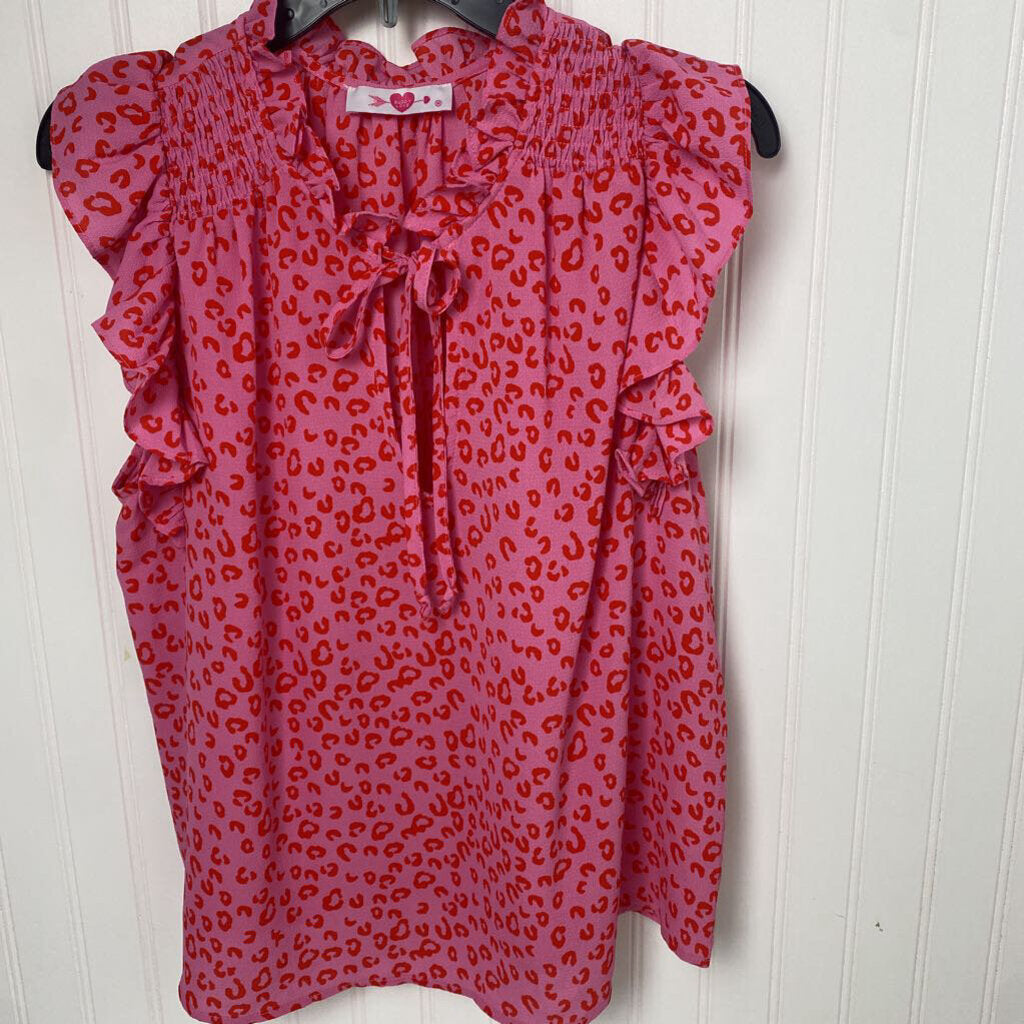 RUFFLED SLEEVE TOP