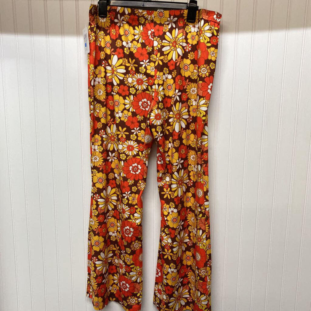 BRIGHT FLORAL WIDE LEGGED PANTS