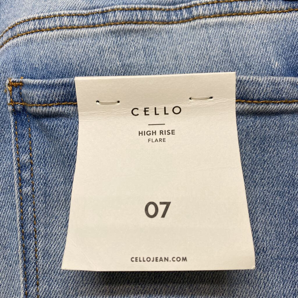 DISTRESSED FLARED JEANS