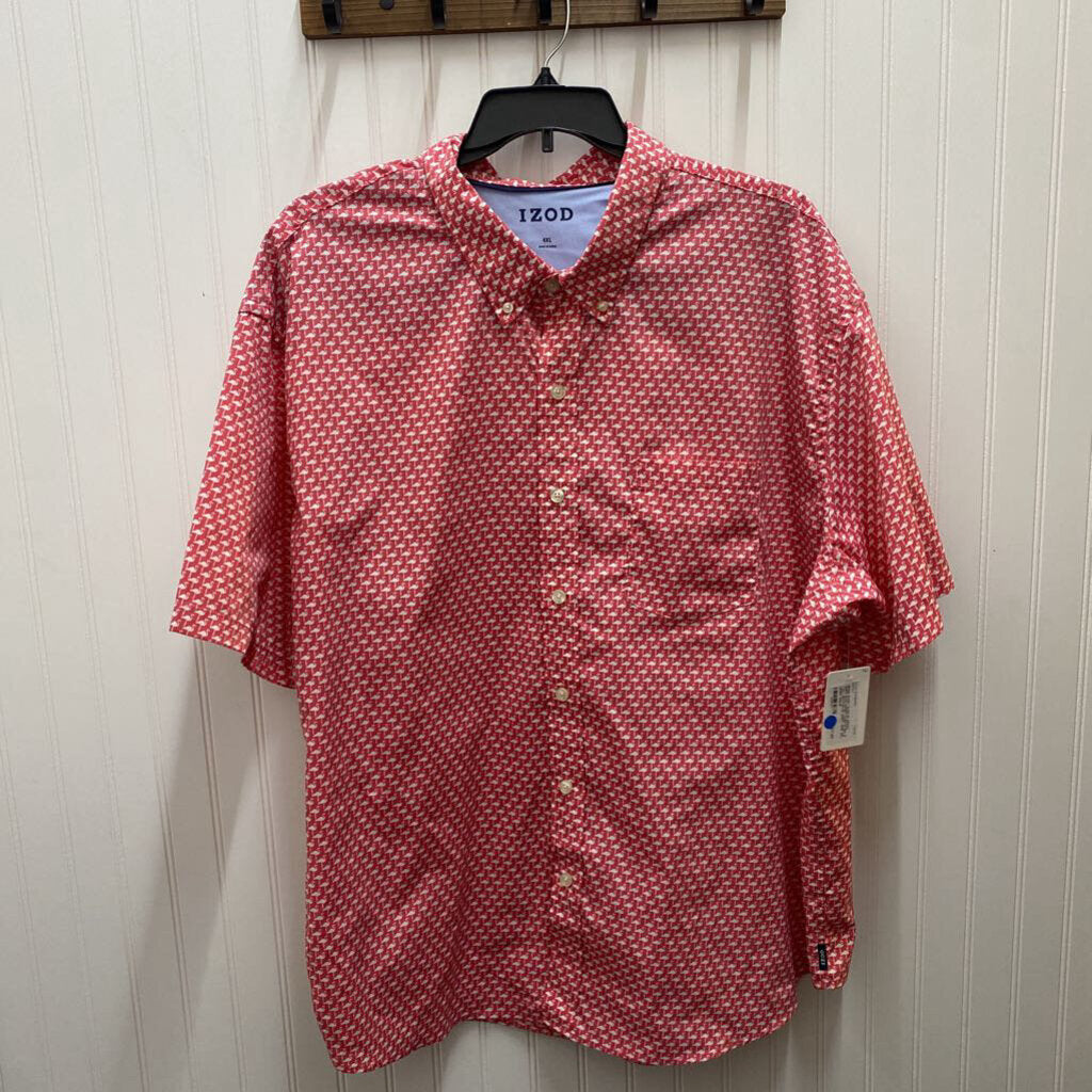 SHORT SLEEVE BIG & TALL BUTTON UP SHIRT