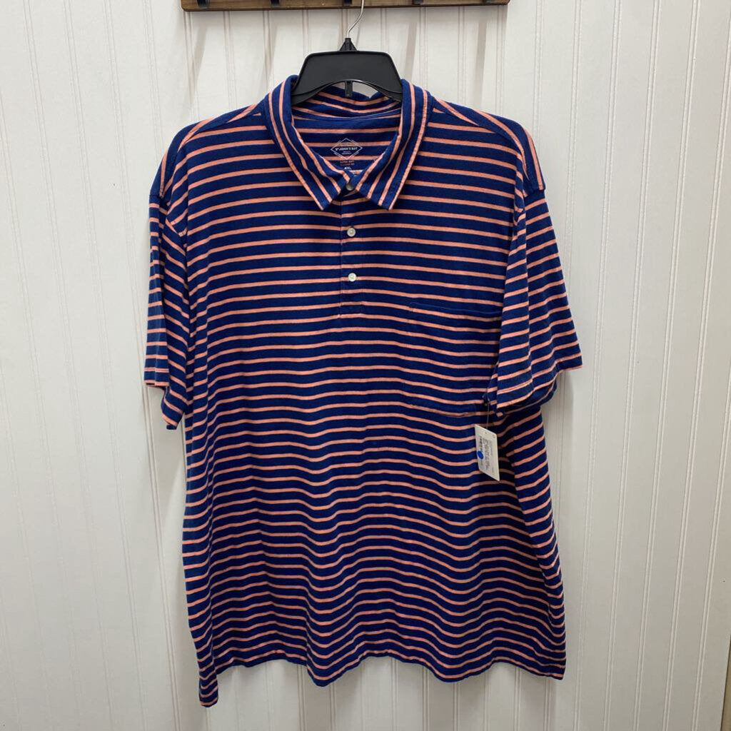 MENS BIG & TALL STRIPED POLO SHIRT