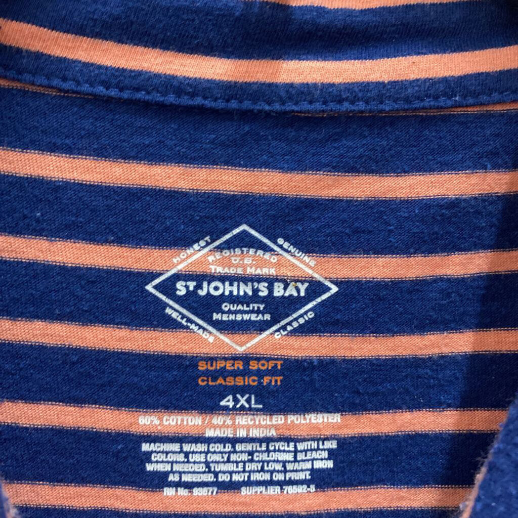 MENS BIG & TALL STRIPED POLO SHIRT