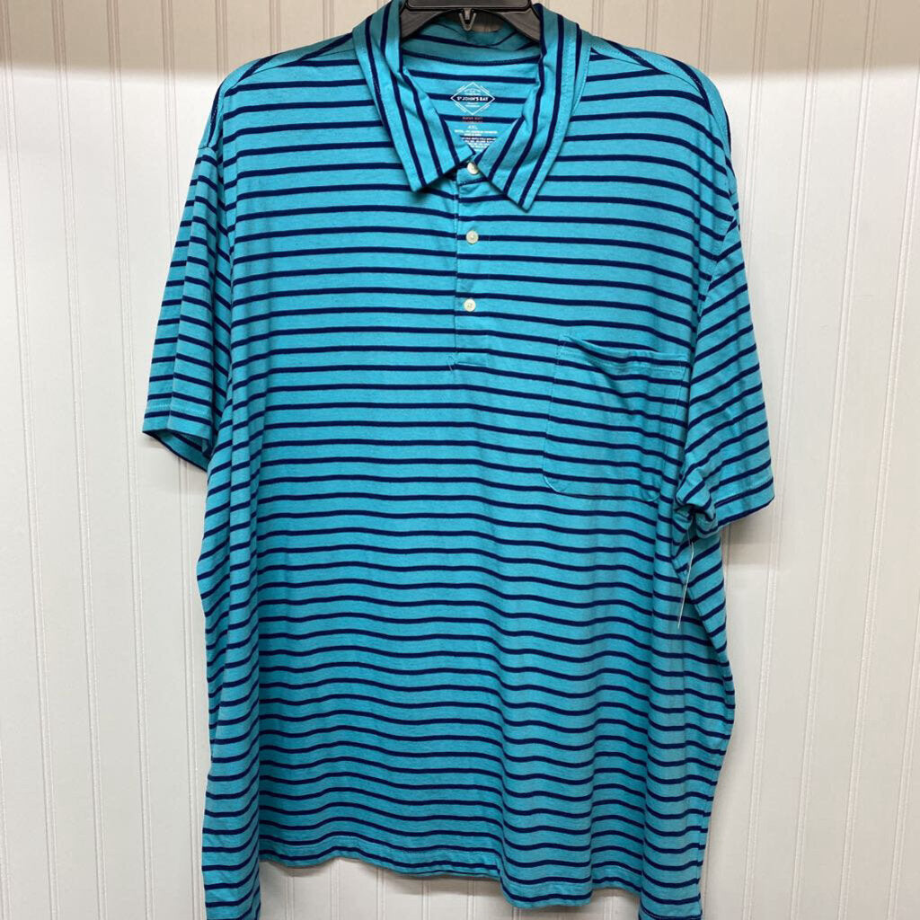 MENS BIG & TALL STRIPED POLO SHIRT