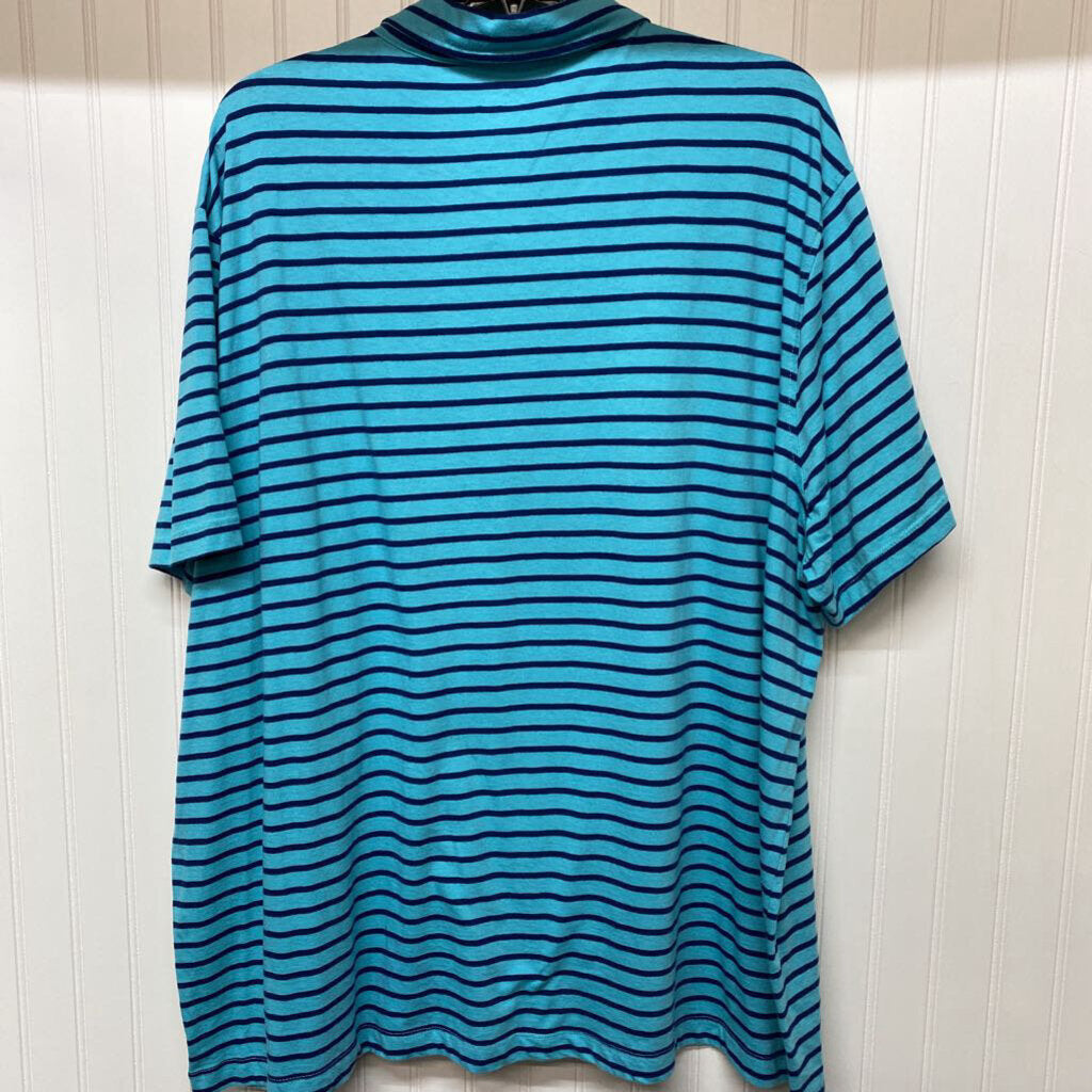 MENS BIG & TALL STRIPED POLO SHIRT