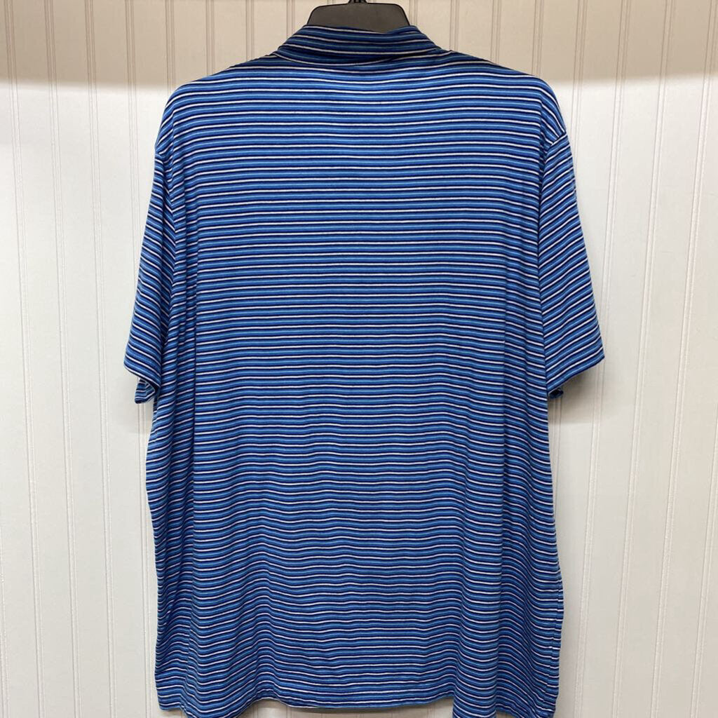 MENS BIG & TALL STRIPED POLO SHIRT