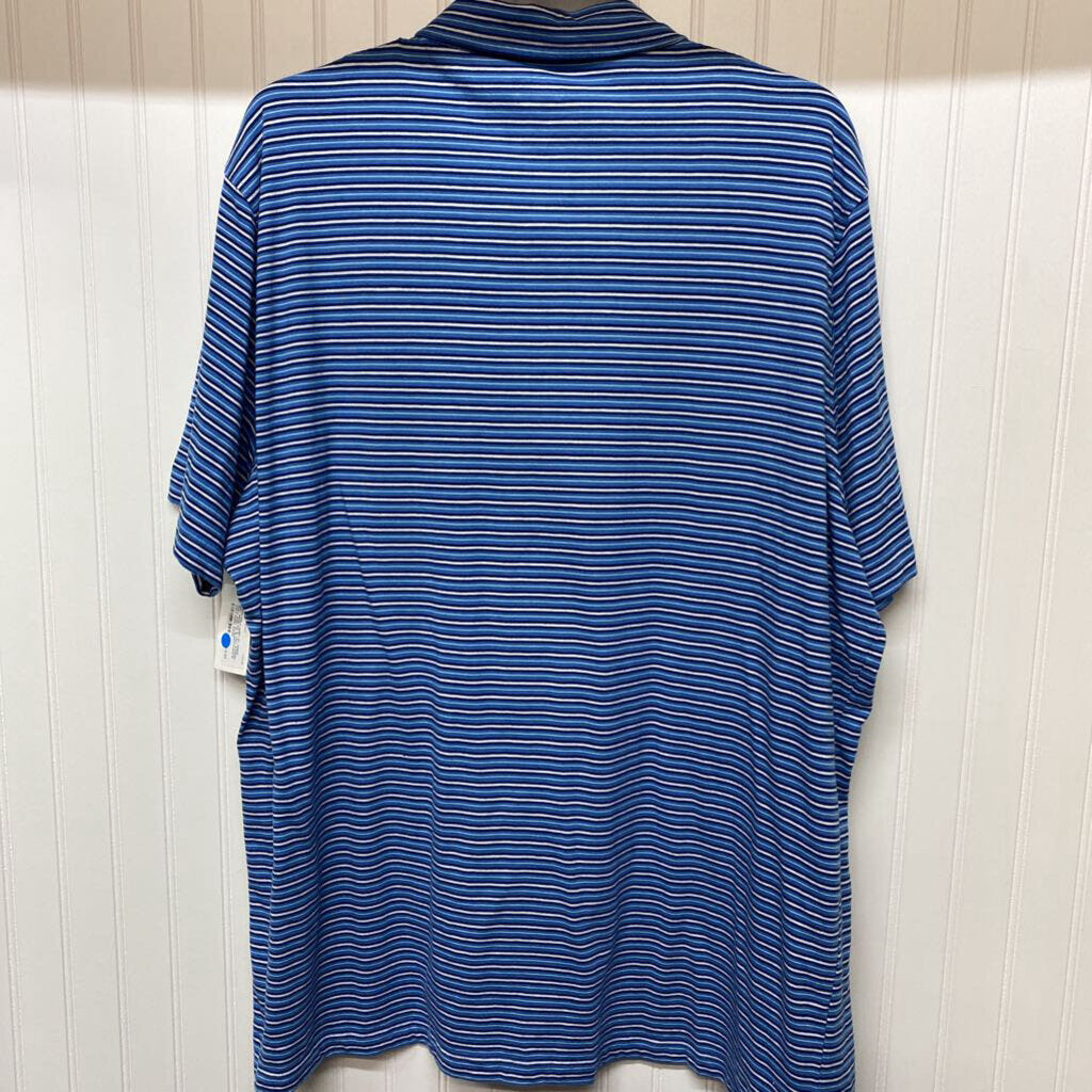 MENS BIG & TALL STRIPED POLO SHIRT