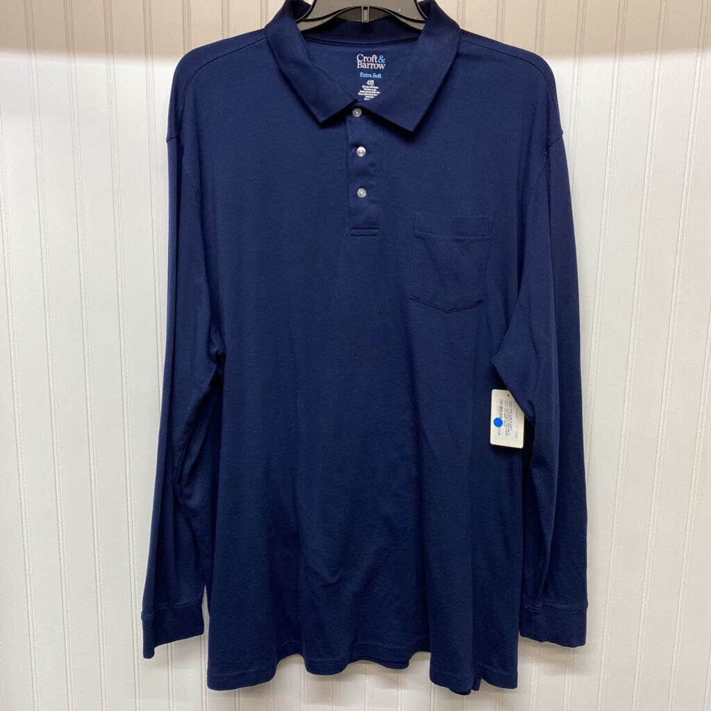 MENS BIG & TALL LONG SLEEVE POLO SHIRT