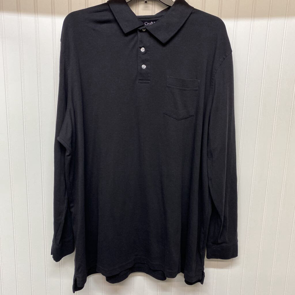 MENS BIG & TALL LONG SLEEVE POLO SHIRT