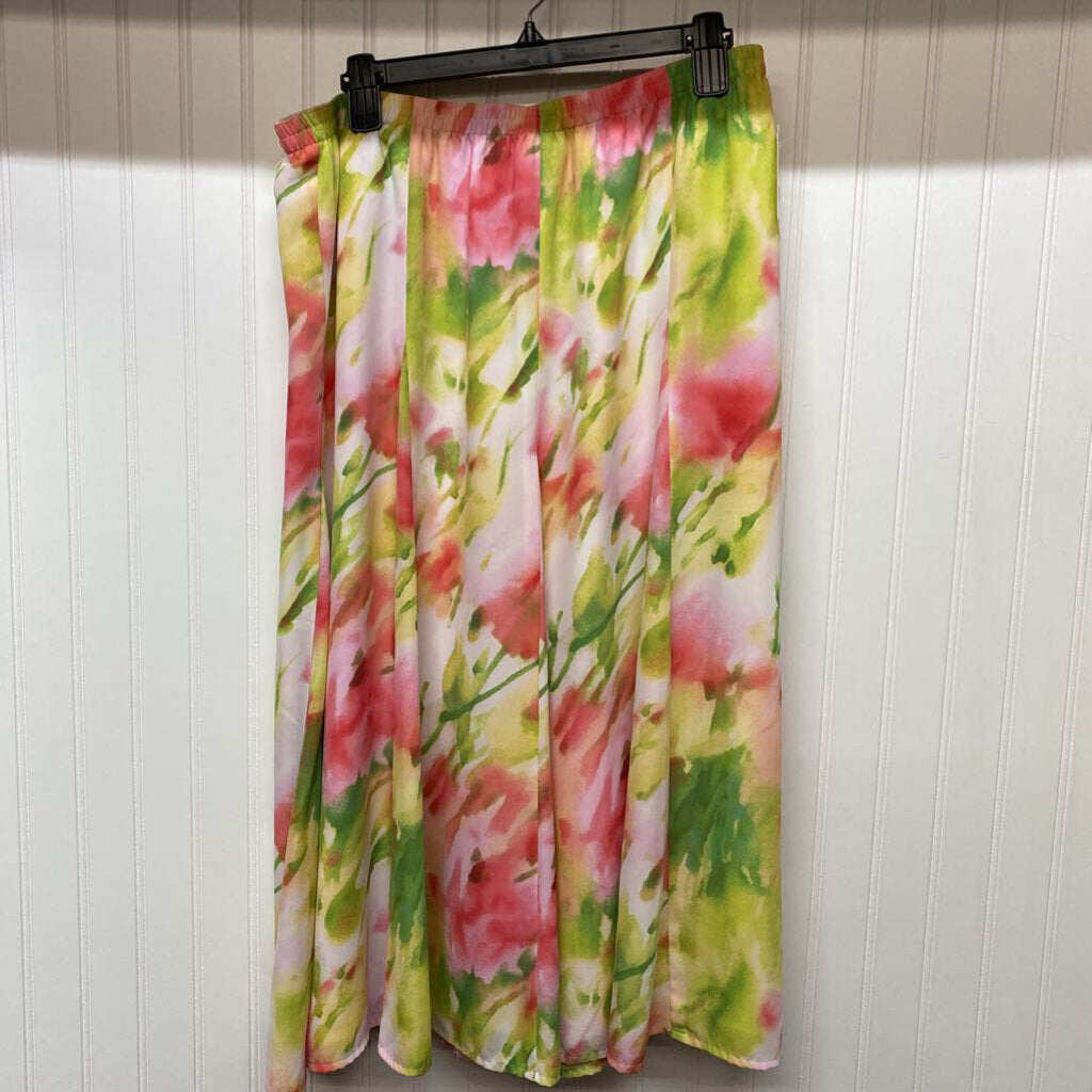 LADIES LONG FLORAL SKIRT