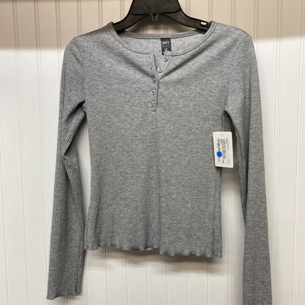 RIBBED LONG SLEEVED TOP