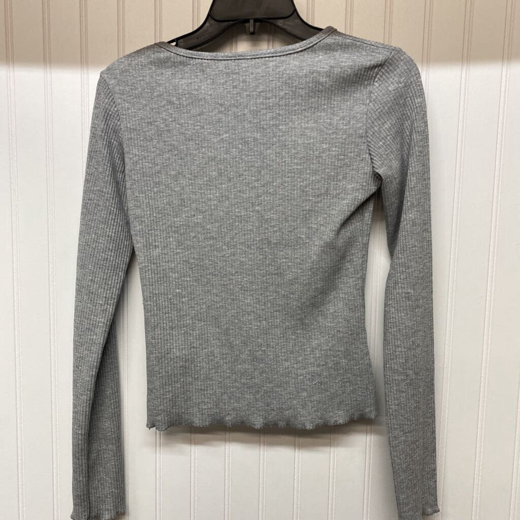 RIBBED LONG SLEEVED TOP