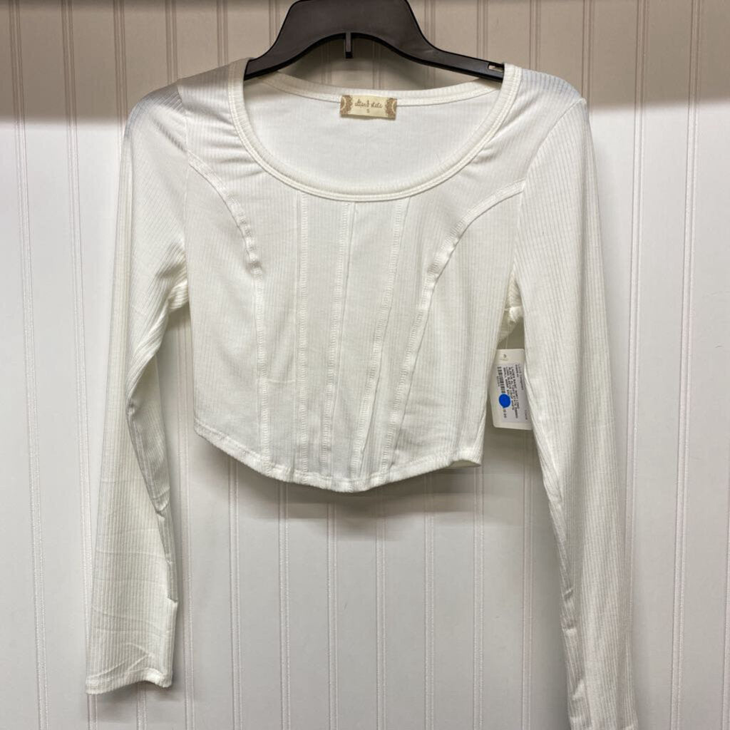 RIBBED LONG SLEEVE CROP