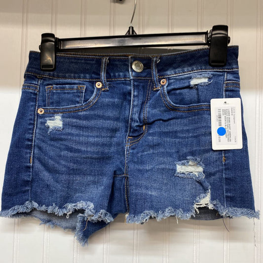 DISTRESSED DENIM SHORTS