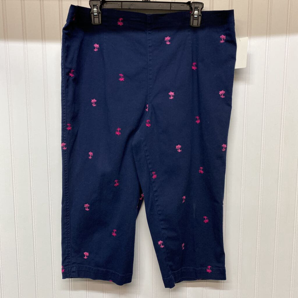 EMBROIDERED CAPRI PANTS