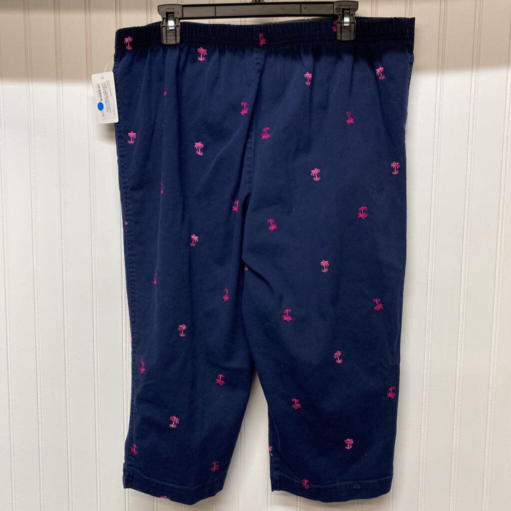 EMBROIDERED CAPRI PANTS