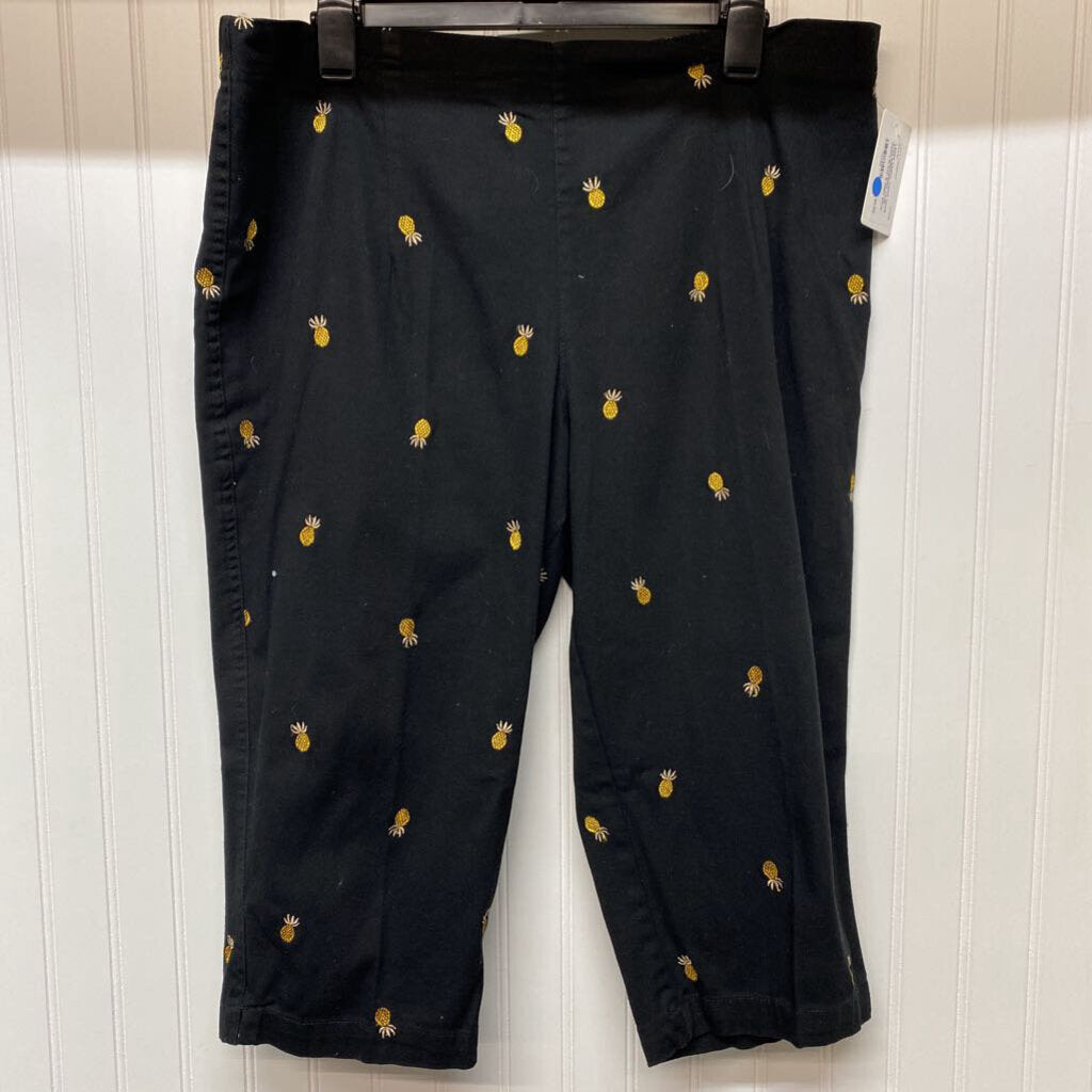 EMBROIDERED CAPRI PANTS
