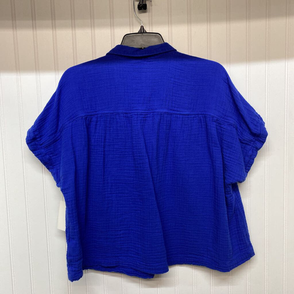 BLUE BUTTON UP
