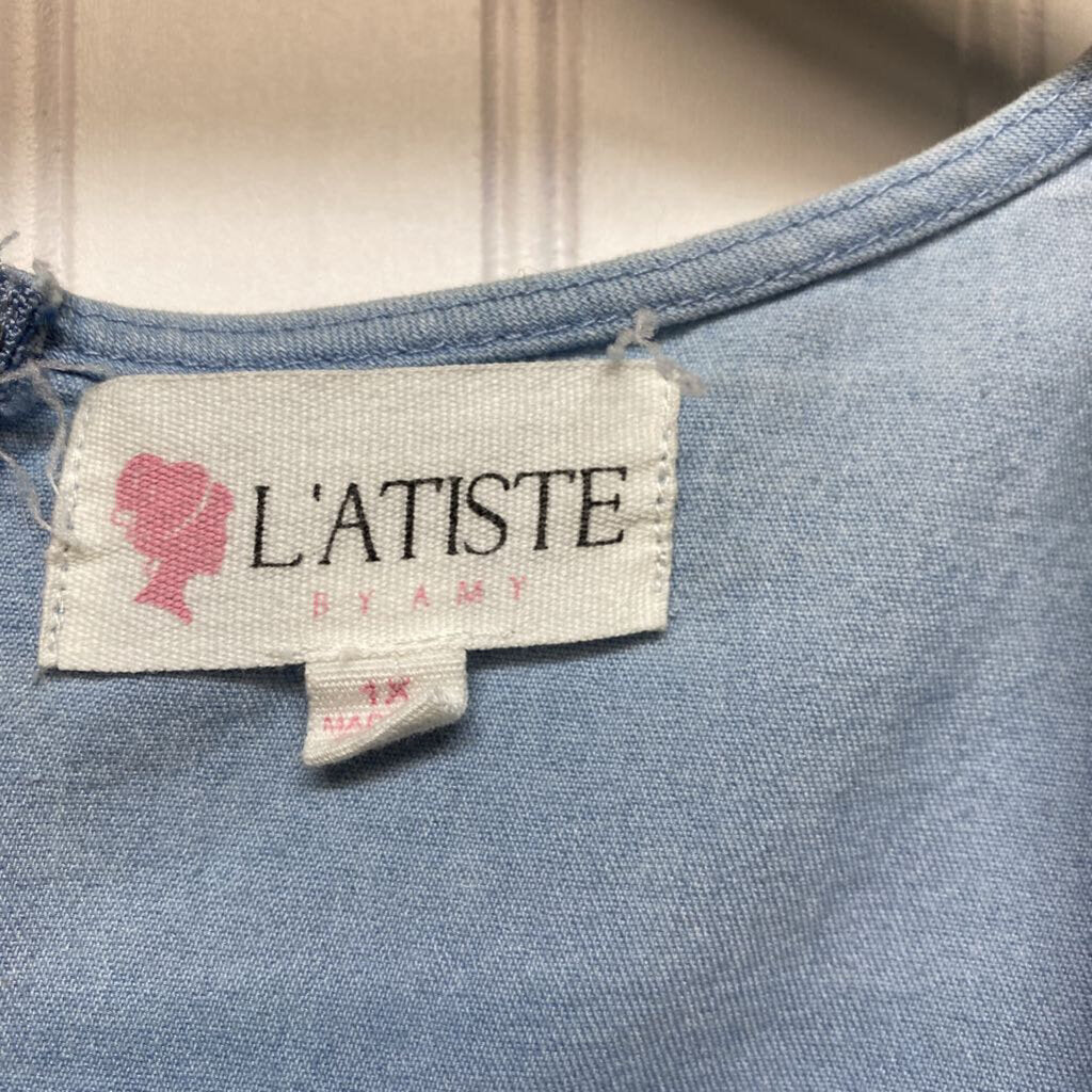 LGT BLUE DRESS TOP