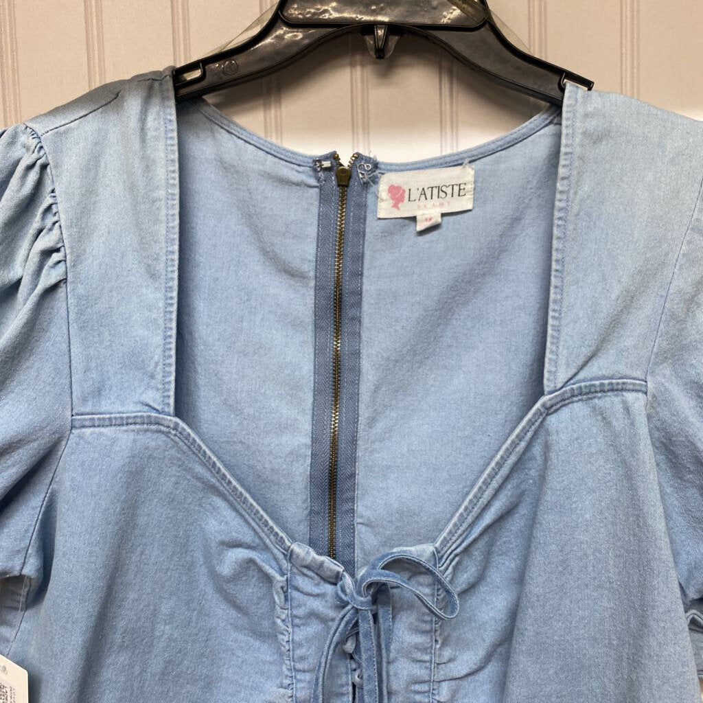 LGT BLUE DRESS TOP