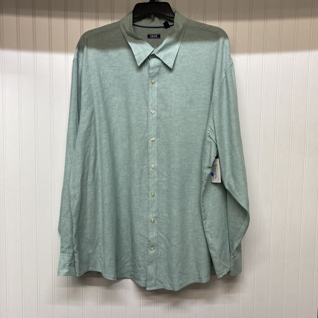 MENS BIG & TALL LONG SLEEVE BUTTON UP SHIRT