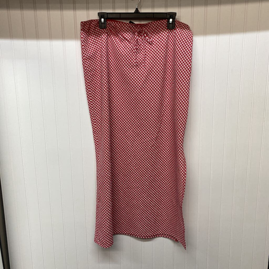 RED PLAID SKIRT