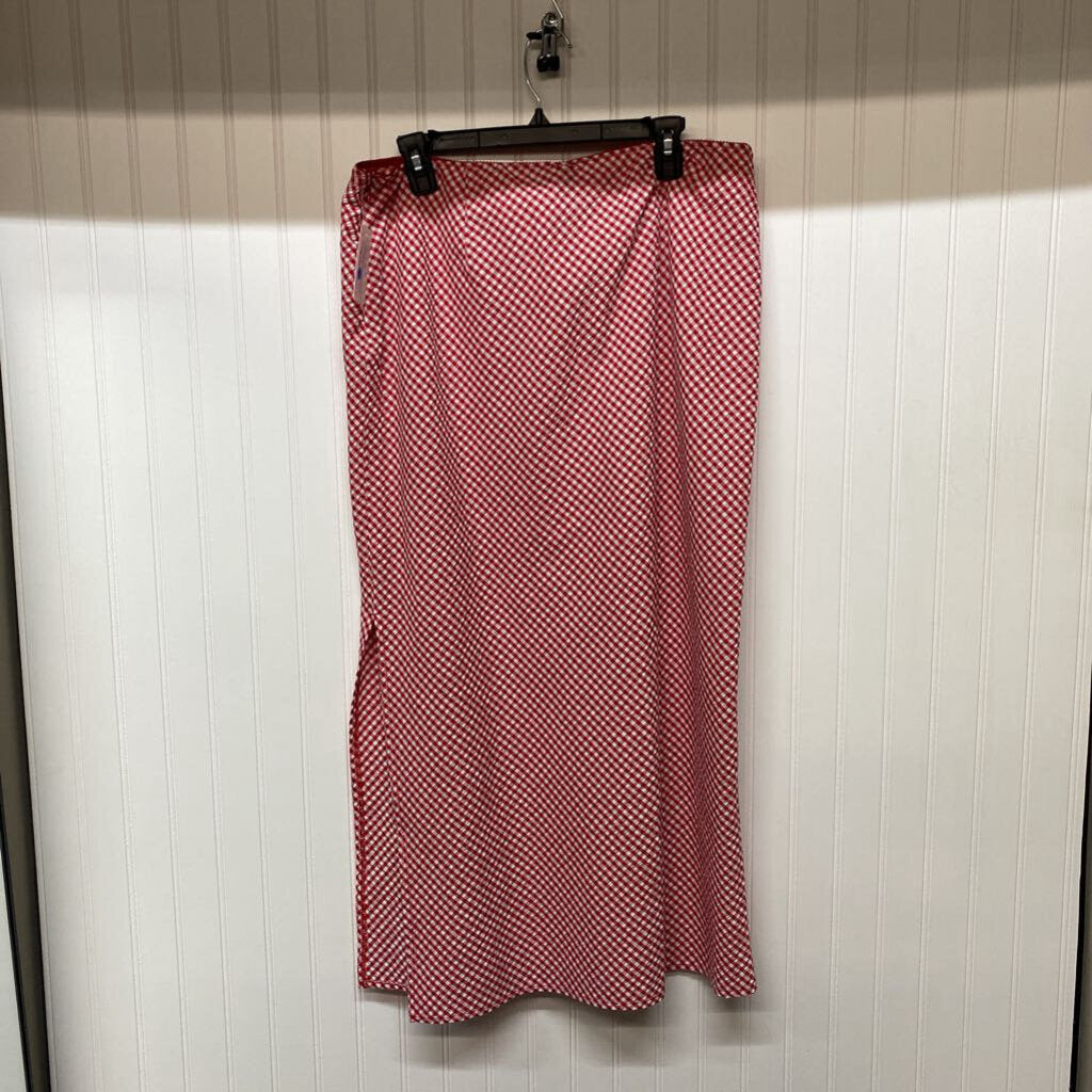 RED PLAID SKIRT