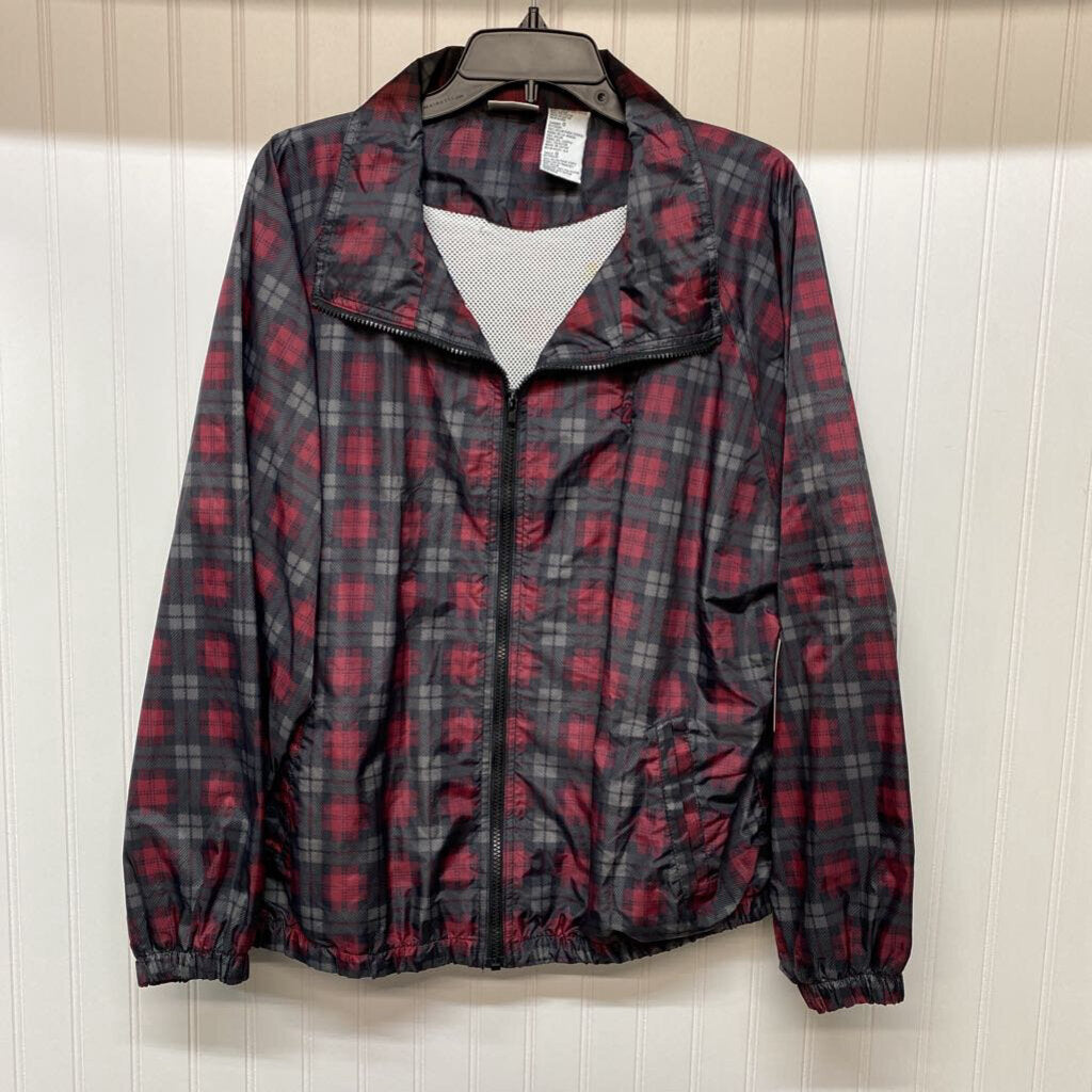 LADIES PLAID WINDBREAKER