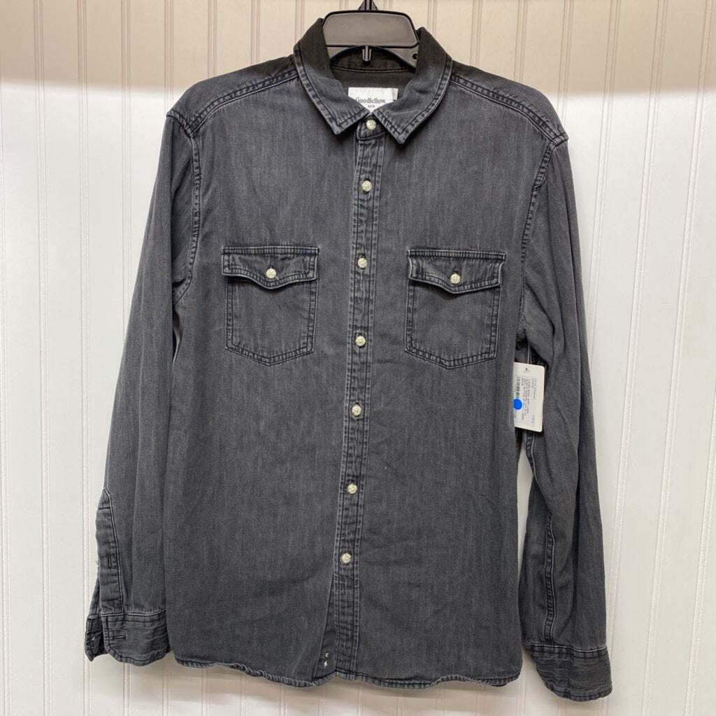 GRAY BUTTON UP