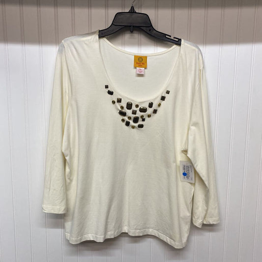 LONG SLEEVE TOP WITH GOLD EMBELISHMENTS