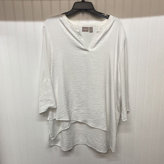 LONG SLEEVE V NECK HIGH LOW TOP