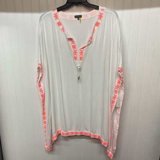 SLEEVELESS V NECK EMBROIDERED DRESS