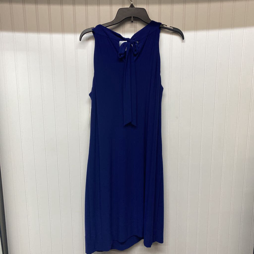 SLEEVELESS HIGH NECK FITTED DRESS FLOWERS AT TOP