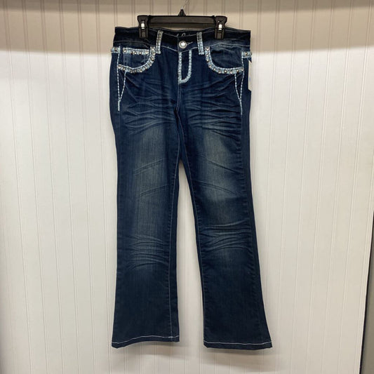 BEDAZZLED BOOTCUT DENIM JEANS