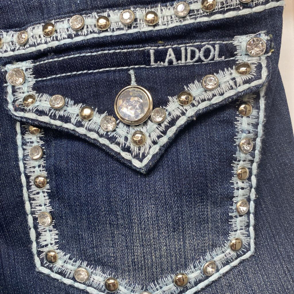 BEDAZZLED BOOTCUT DENIM JEANS