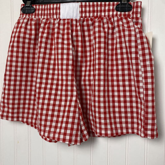 ELASTIC WAISTBAND PLAID SHORTS