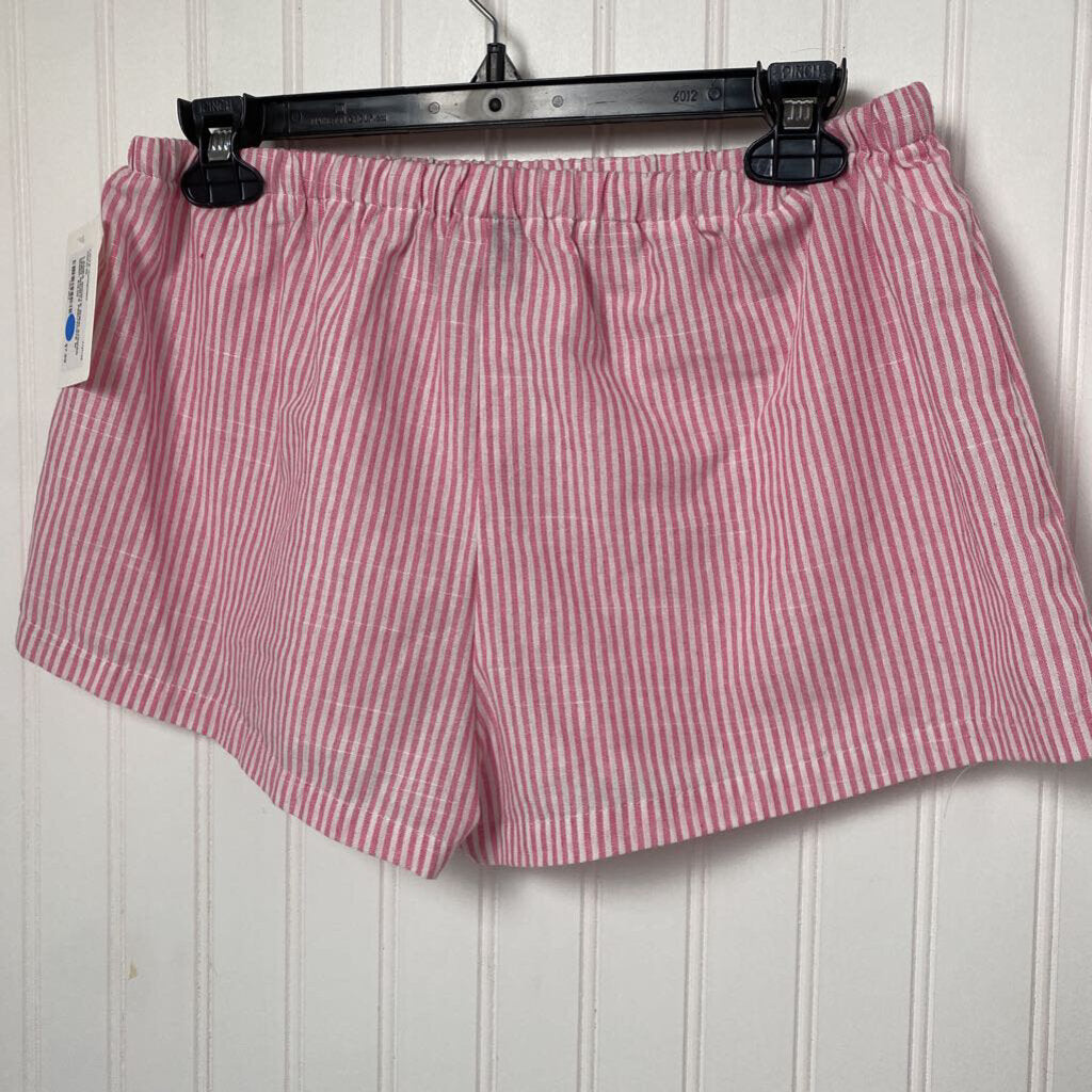 STRIPED LINEN SHORTS