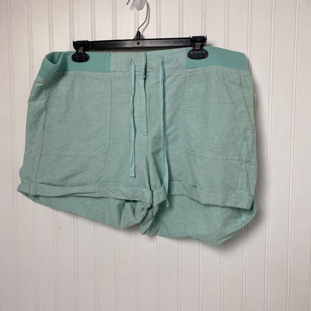CUFFED DRAWSTRING COTTON SHORTS