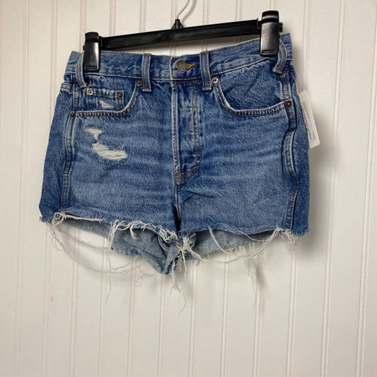 HIGH RISE MINI DISTRESSED DENIM CUTOFF SHORTS