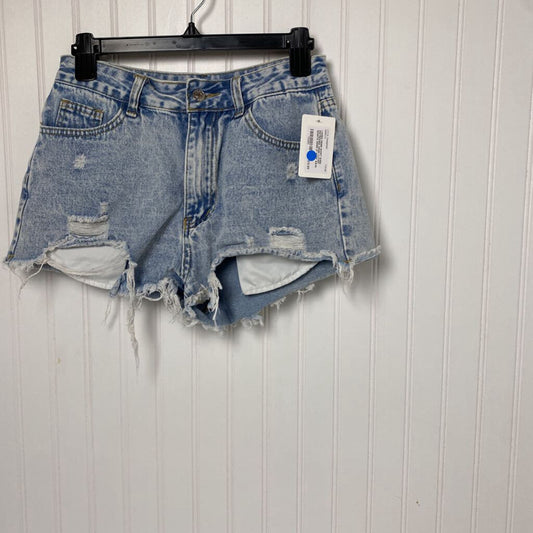 DISTRESSED DENIM CUTOFF SHORTS