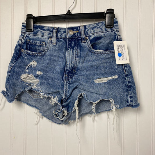 RETRO HIGHRISE DISTRESSED CUTOFF DENIM SHORTS