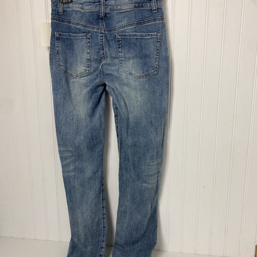 DISTRESSED DENIM SKINNY JEANS