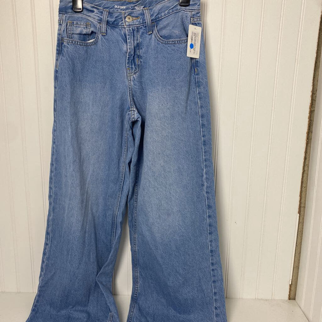 MID-RISE WOW BAGGY WIDE LEG DENIM JEANS