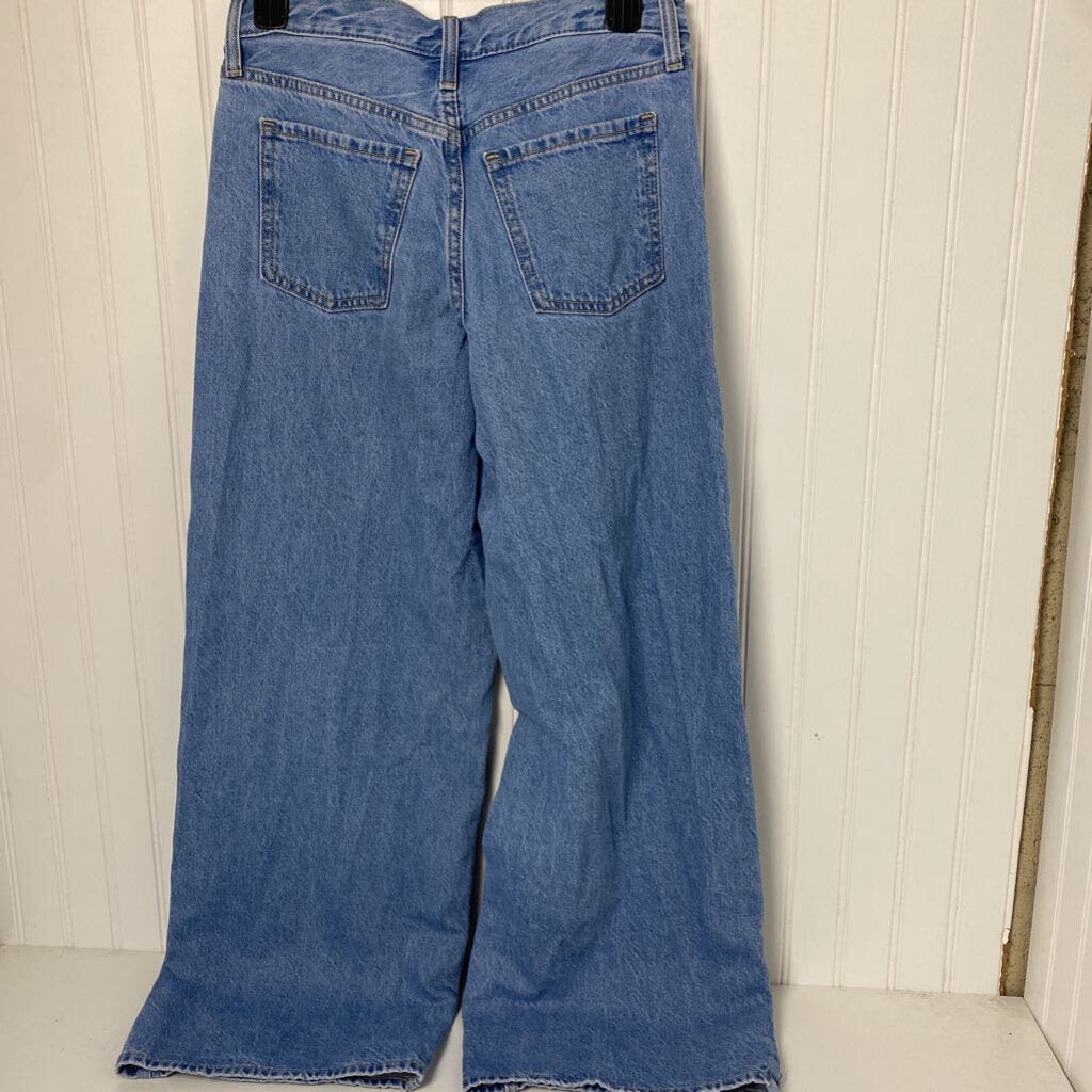 MID-RISE WOW BAGGY WIDE LEG DENIM JEANS