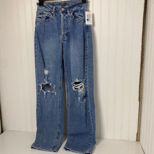 SUPER HIGH-RISE STRAIGHT DISTRESSED DENIM JEANS