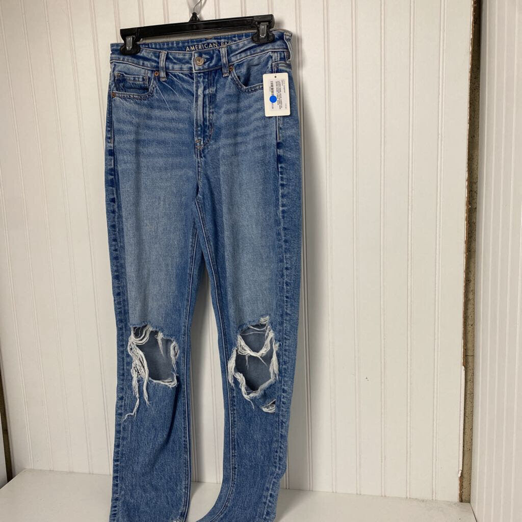 STRIGID DISTRESSED MOM JEANS