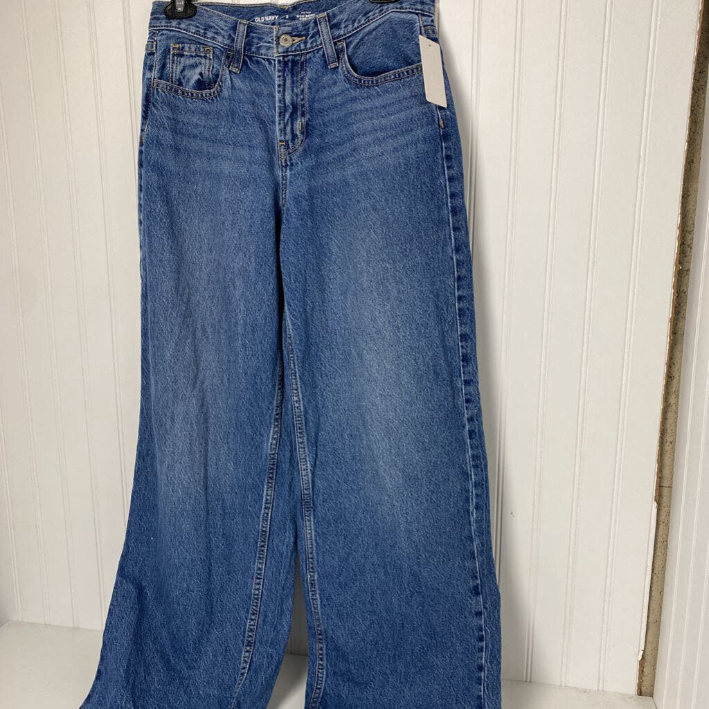 MID-RISE WOW BAGGY WIDE LEG DENIM JEANS
