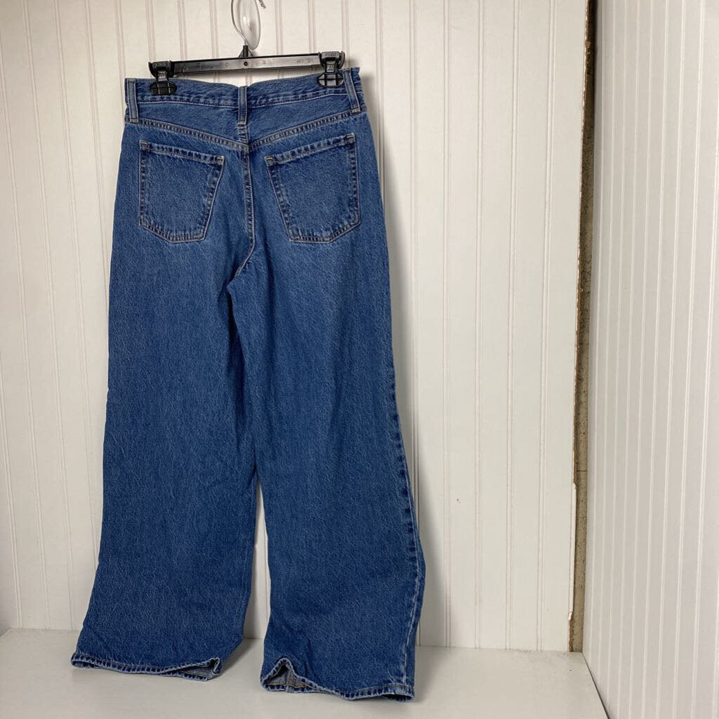 MID-RISE WOW BAGGY WIDE LEG DENIM JEANS
