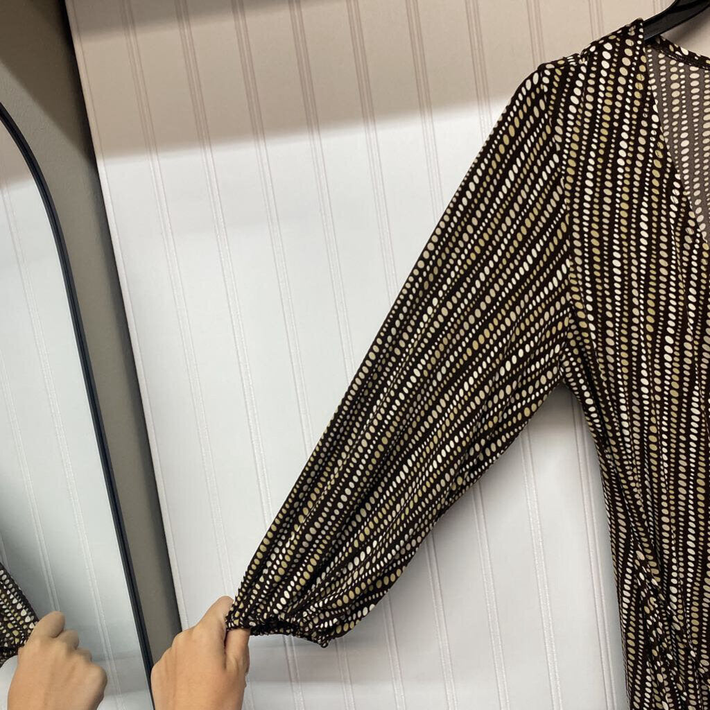 LONG SLEEVE LONG WRAP DRESS