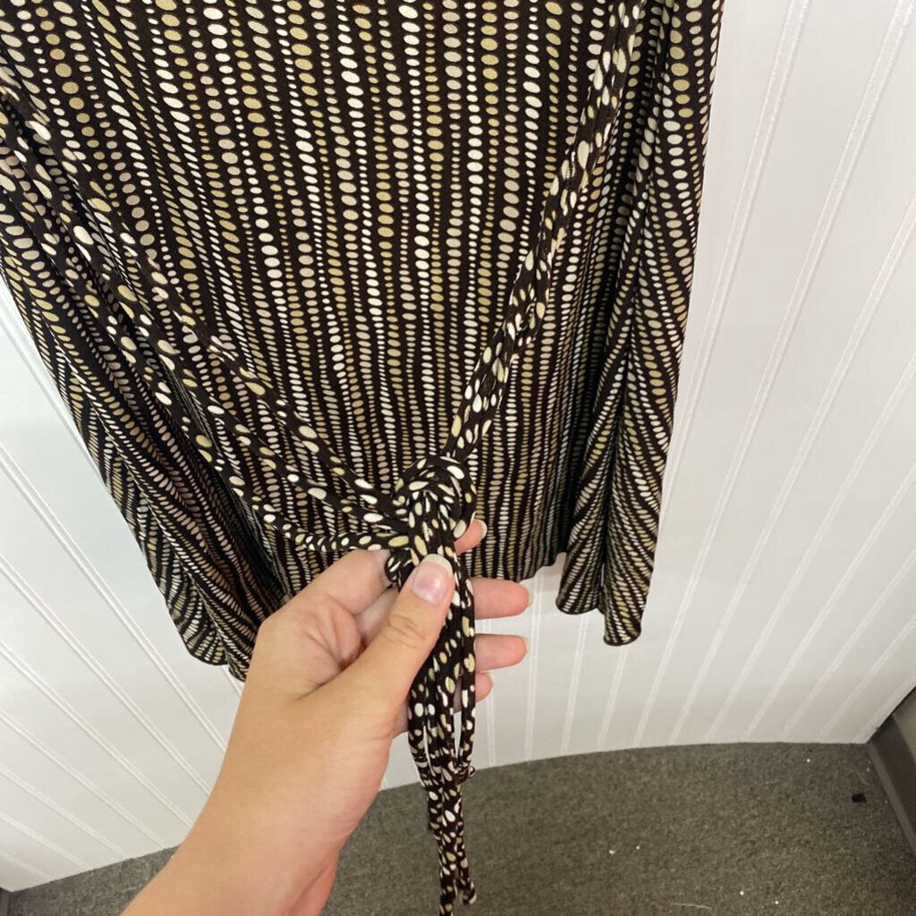 LONG SLEEVE LONG WRAP DRESS